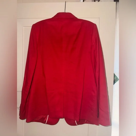 Banana Republic Vibrant Red Long and Lean Blazer - Picture 2 of 5